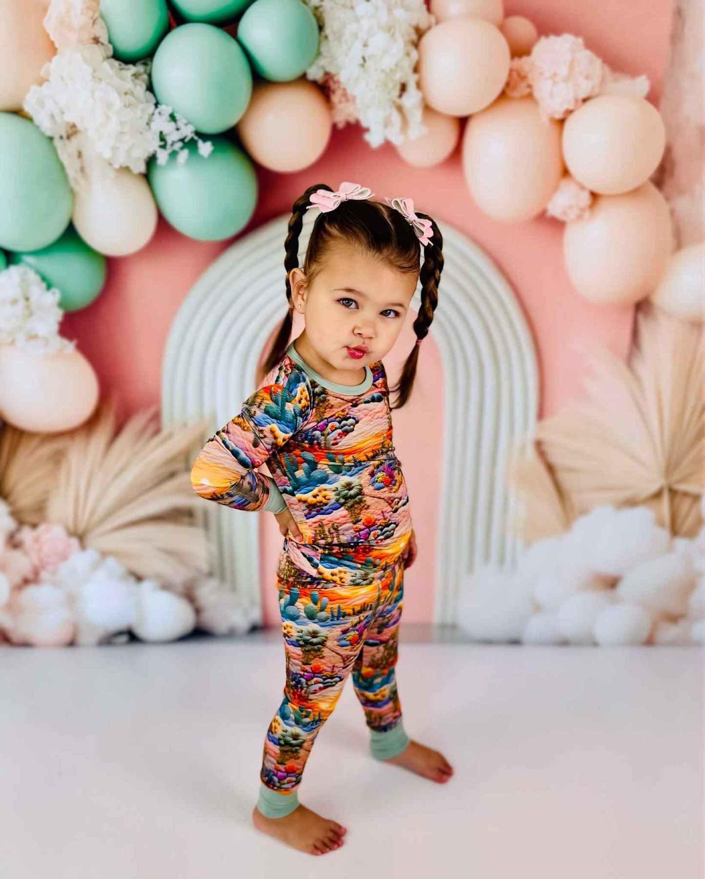 Embroidered Desert Pajama Set