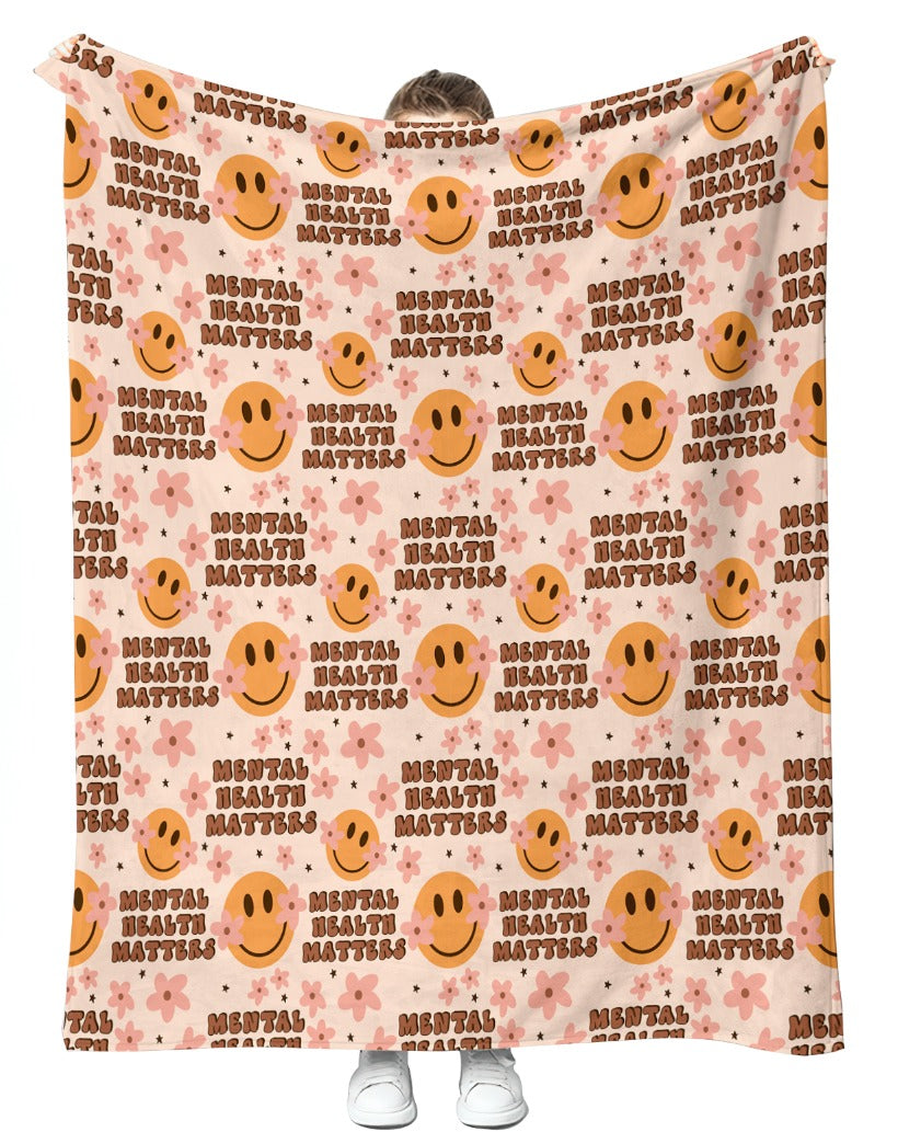 Mental Health Matters Plush Blanket 50x60