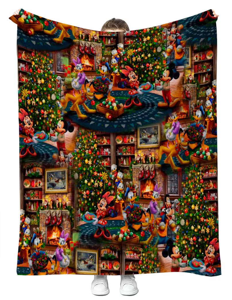Oh Toodles Christmas Tree Plush Blanket 50x60