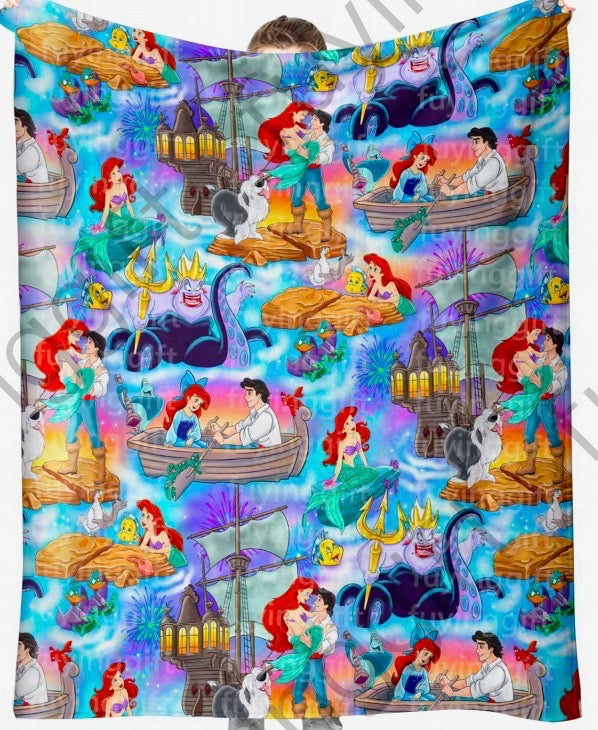Under the Sea Plush Blanket 50x60