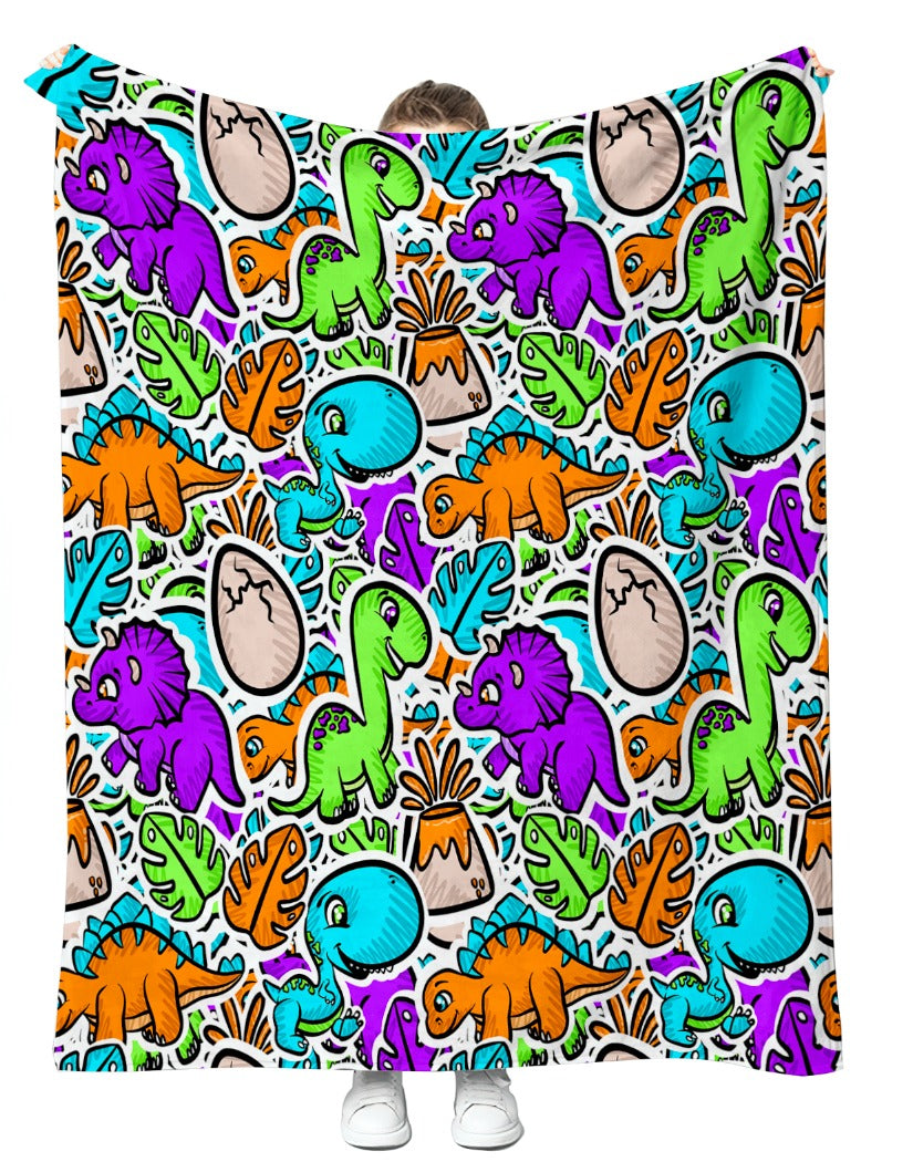 Bright Dinos Plush Blanket 50x60
