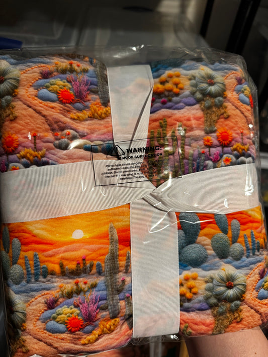 Embroidered Desert Hooded Towel