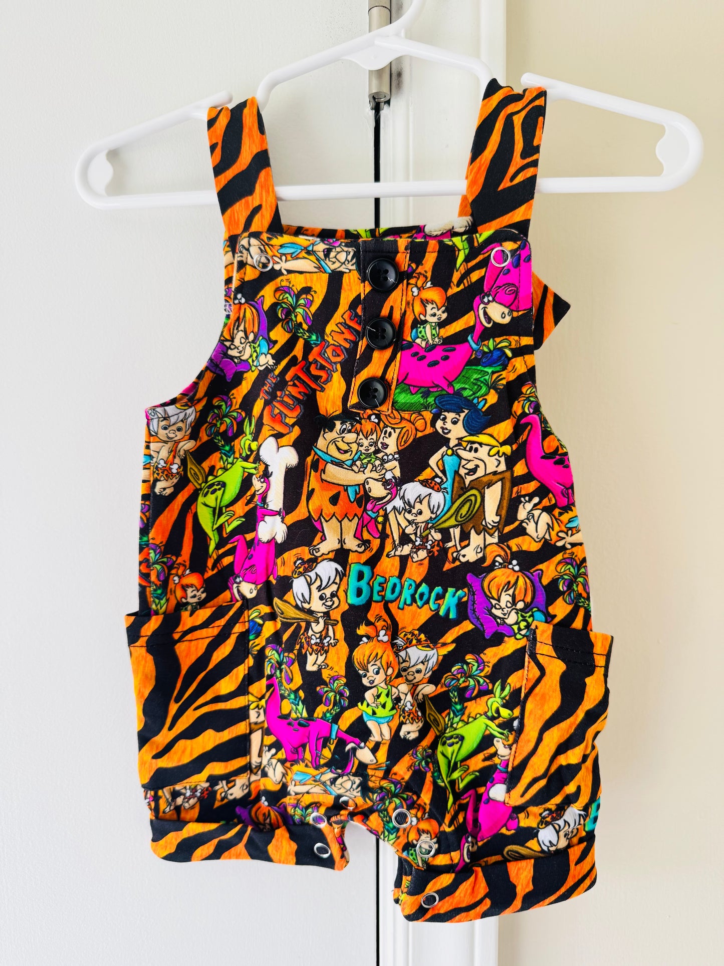 Yabba Dabba French Terry Short Overalls