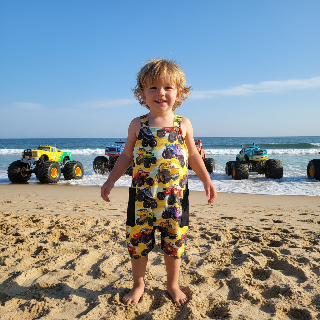Sandy Adventures French Terry Short Overalls