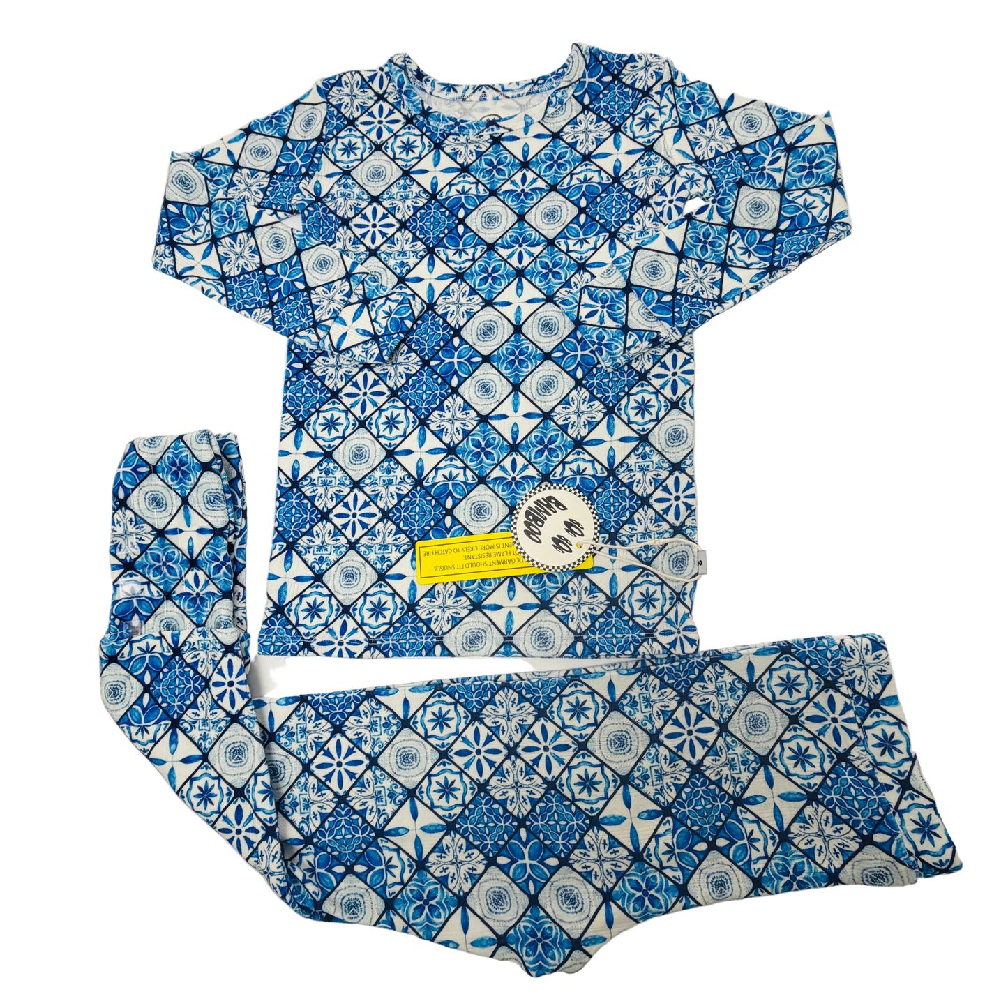 Mediterranean Tile Pointelle Pajama Set