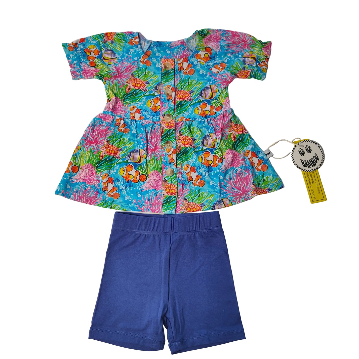 Coral Reef Peplum Set