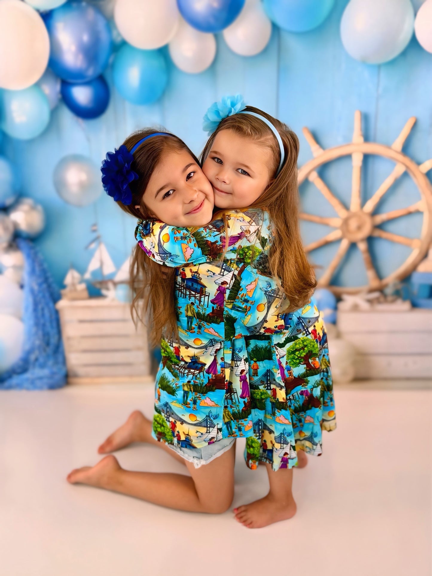 Always Near Long Sleeve Smocked Twirl Dress