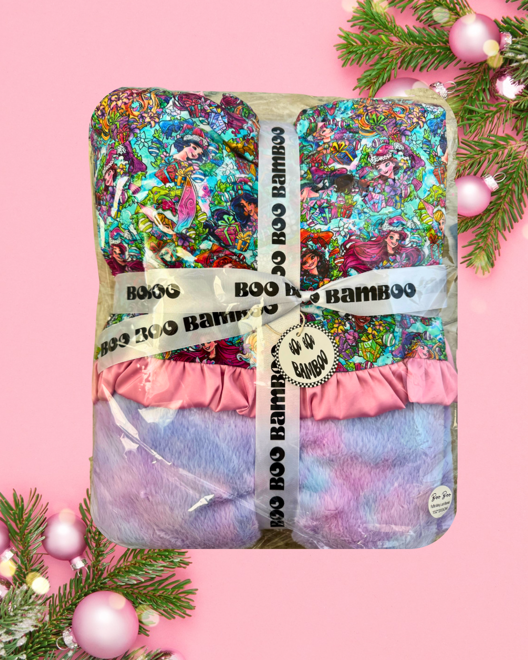Enchanted Christmas Luxe Bamboo Minky Lush Blanket w/ Ruffles - 60x80