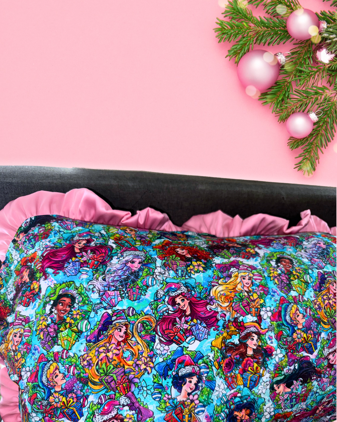 Enchanted Christmas Ruffle Pillowcase