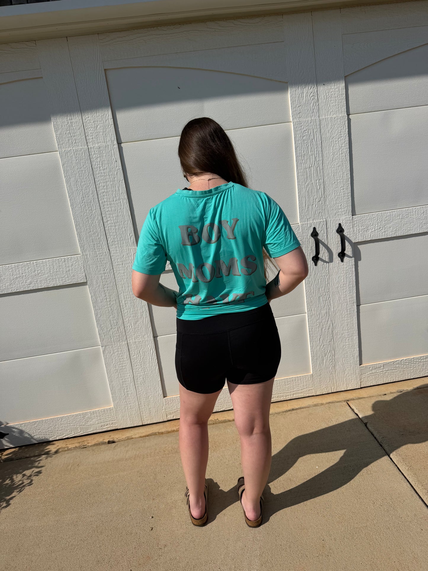 Boy Mom’s Have More Fun Turquoise Women’s Tee