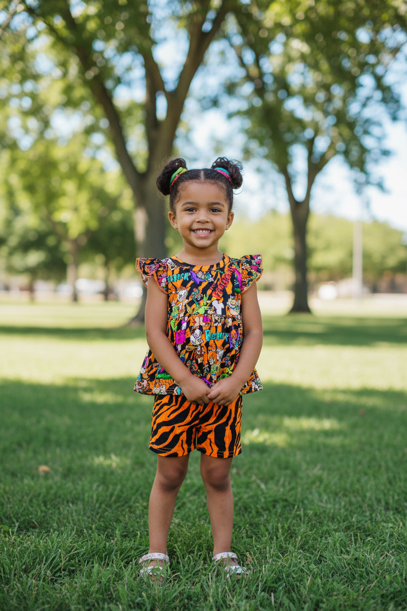 Yabba Dabba Peplum Set