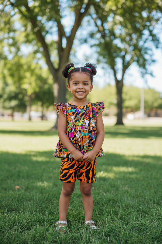 Yabba Dabba Peplum Set