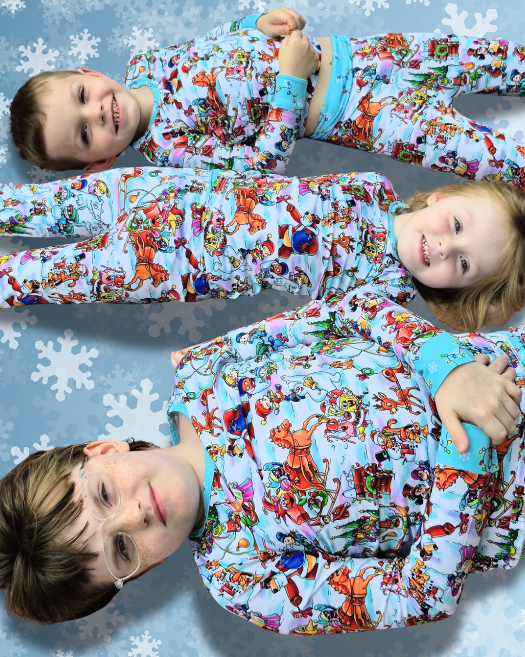 Snow Day Pajama Set - Fold Over Waist