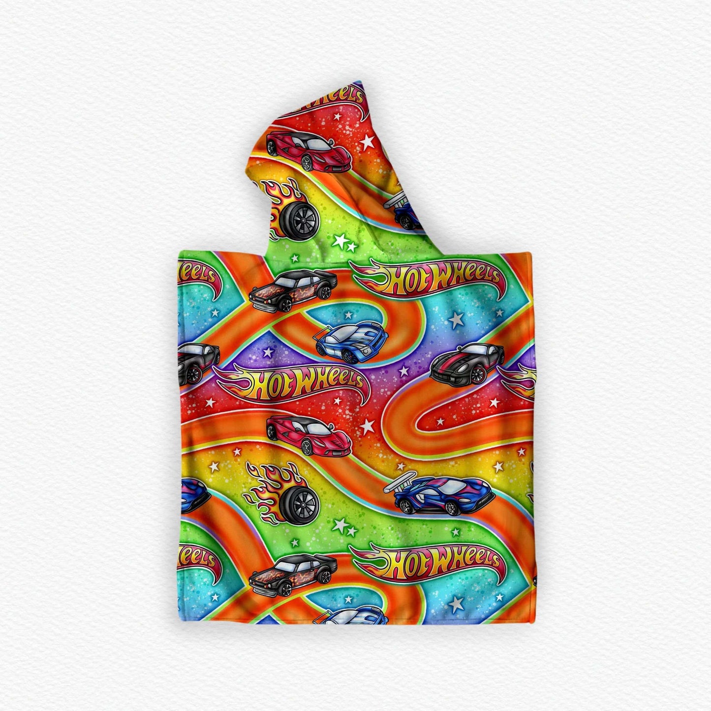 Vibrant Speed Racer Hooded Beach Towel