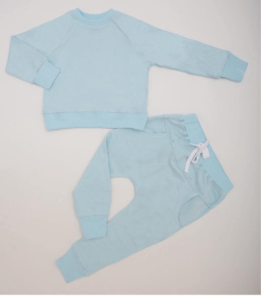 Blue French Terry Jogger Set