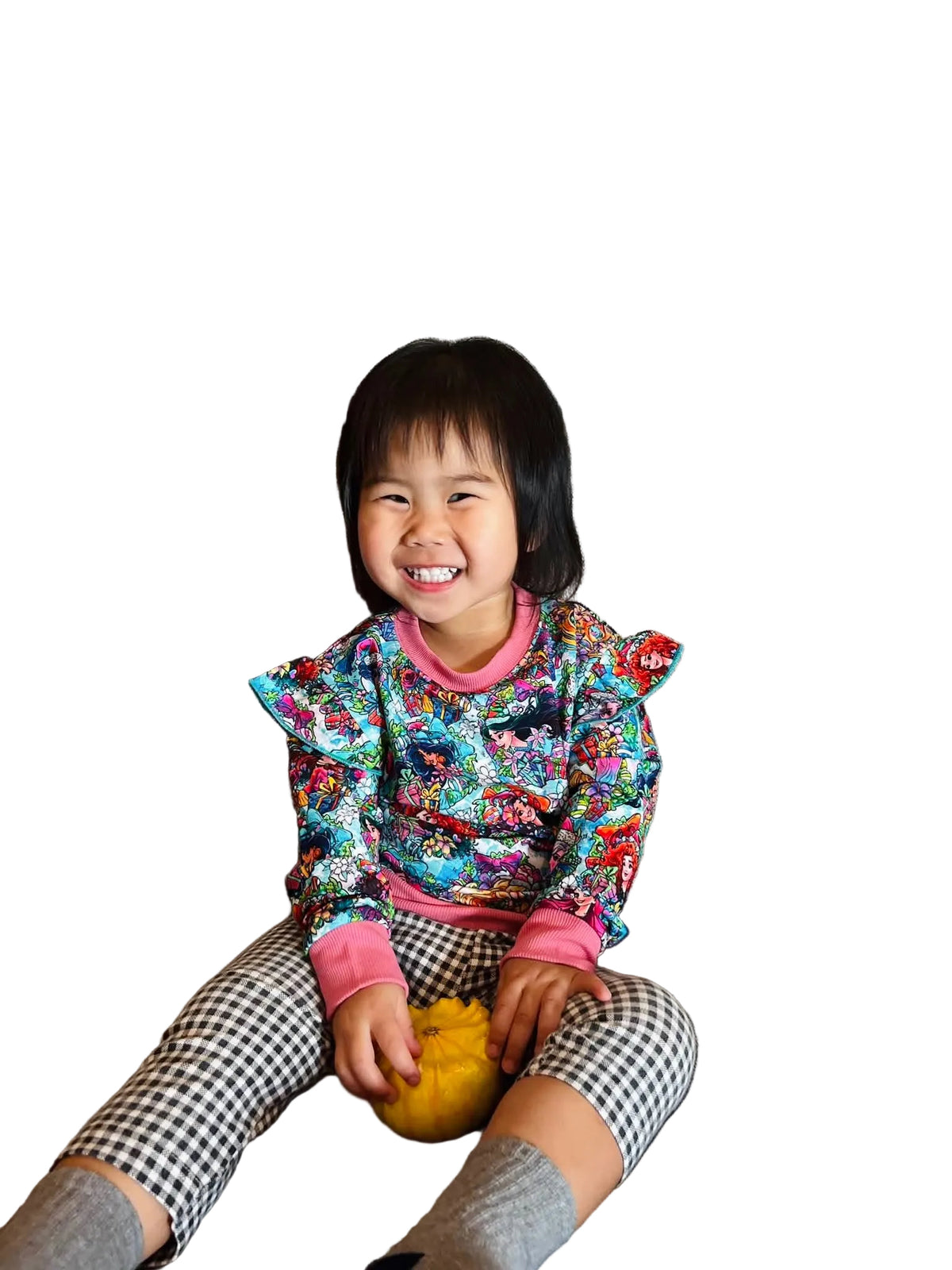 Enchanted Christmas Kids Ruffle French Terry Crewneck