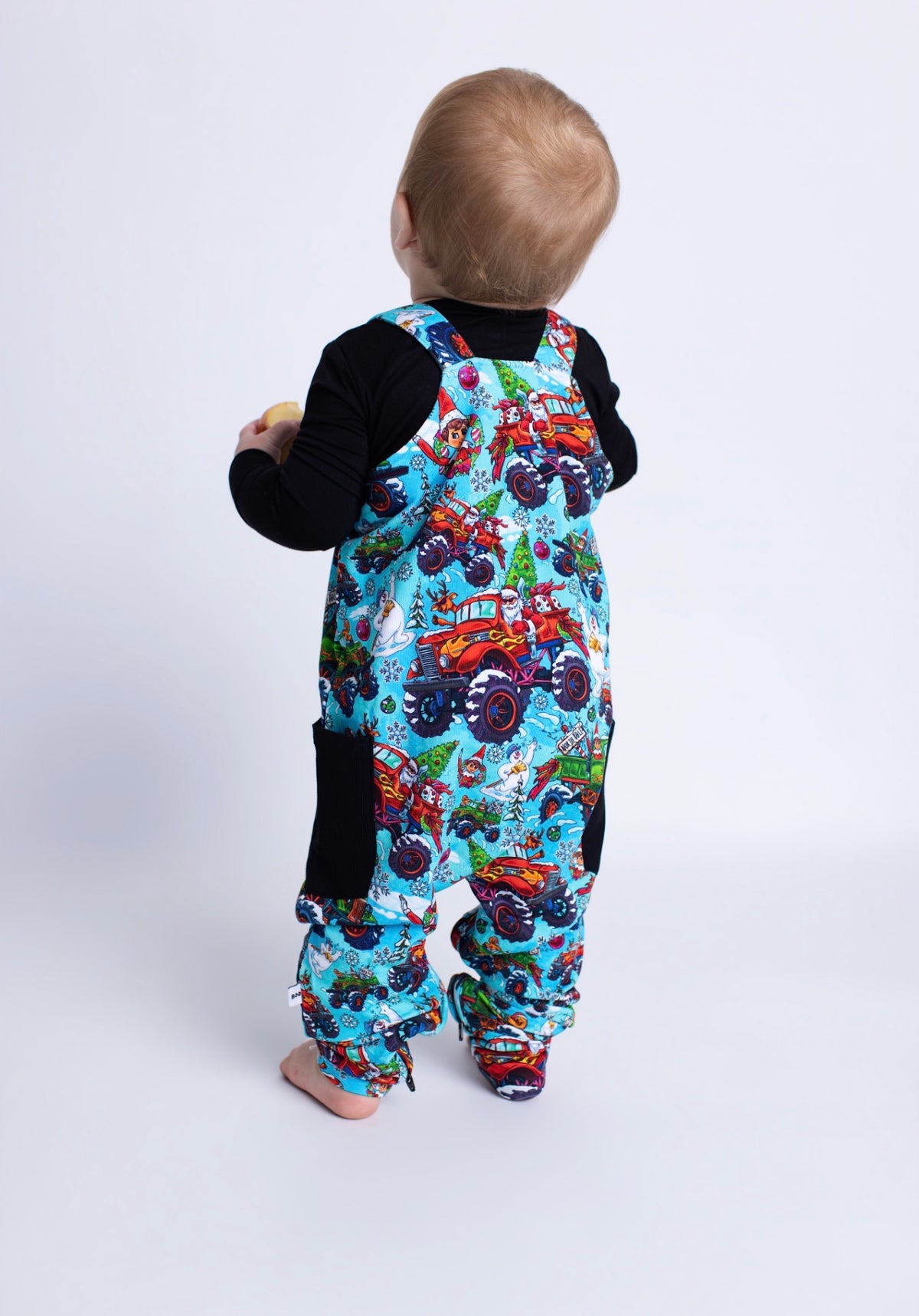 Jingle Jam French Terry Overalls w/ Long Sleeve Shirt