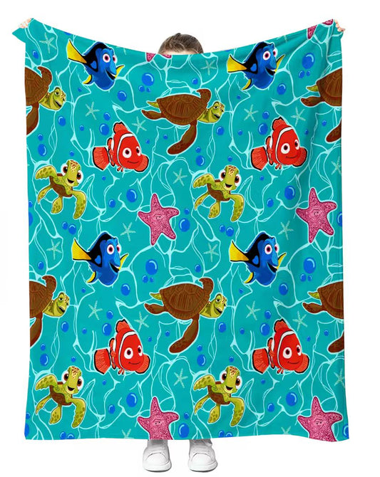 Clown Fish & Friends Plush Blanket 50x60