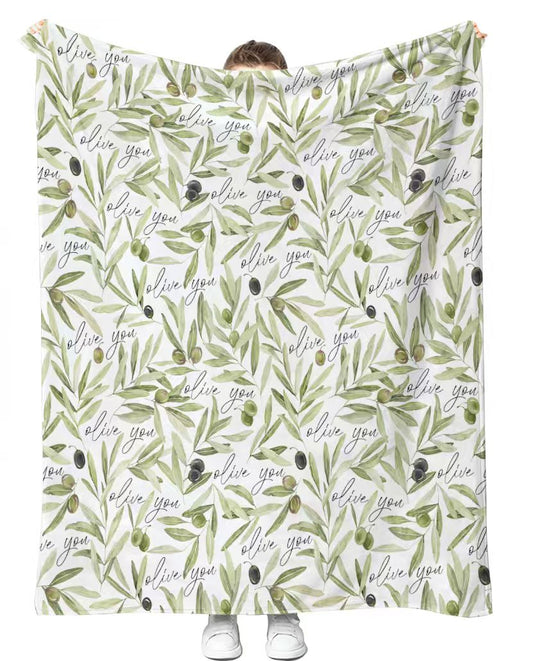 Olive You The Most Plush Blanket 50x60
