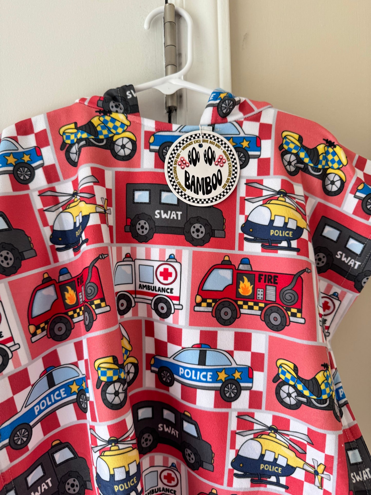 Rescue Vehicles Hooded Beach Towel