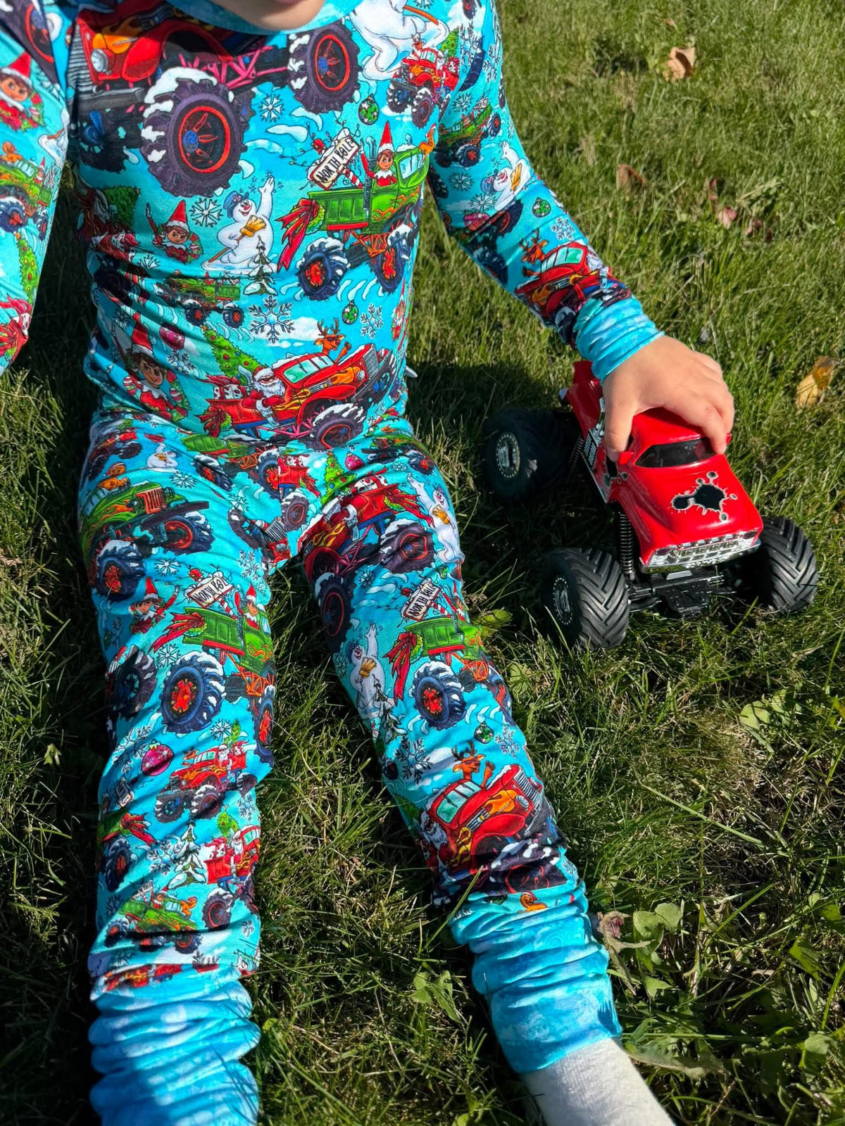 Jingle Jam Pajama Set - Fold Over Waist