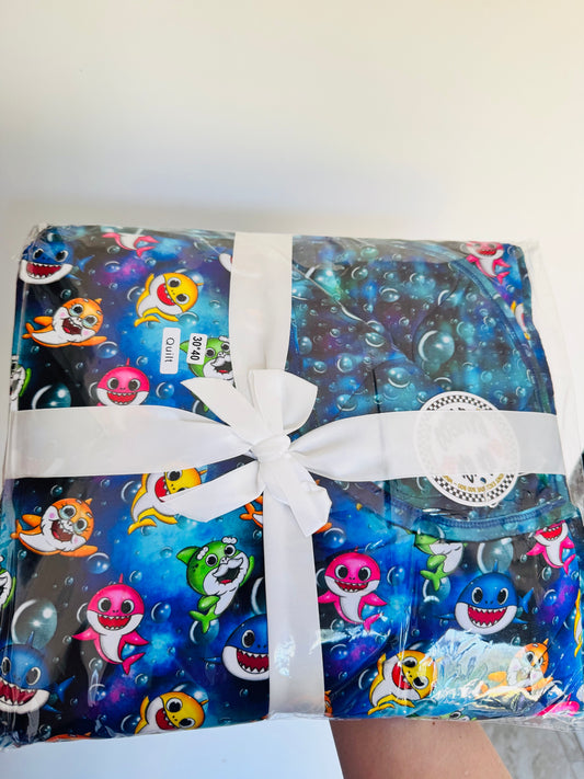 Fin Family 30x40 Quilted Blanket