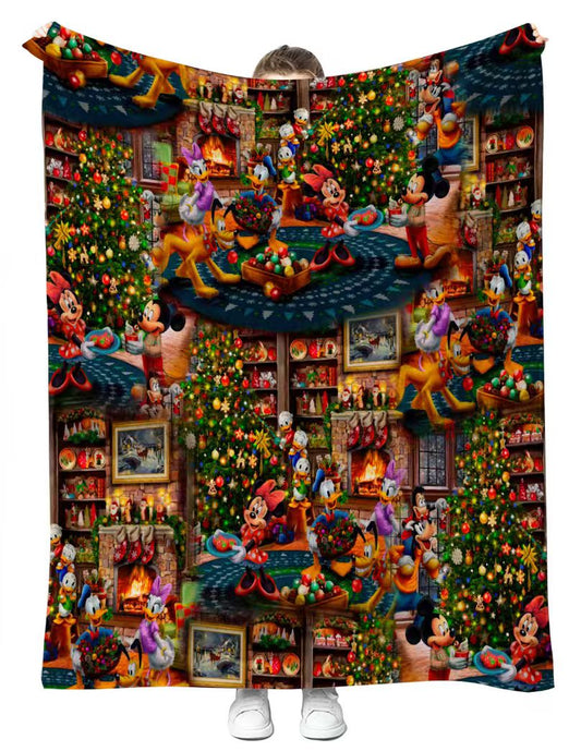 Oh Toodles Christmas Tree Plush Blanket 50x60