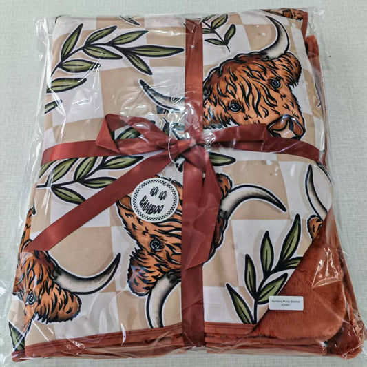 Moo Moo Bamboo Minky Blanket - 60x80