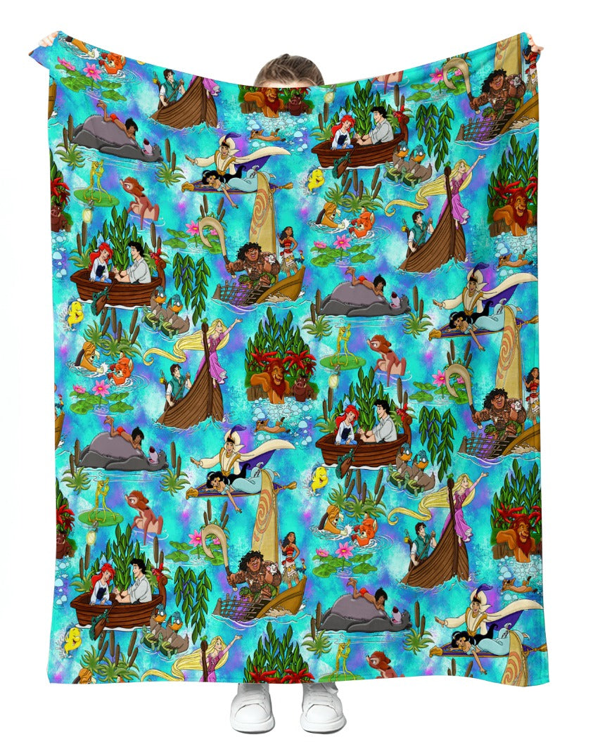 Boat Day Friends Sweaters Plush Blanket 50x60