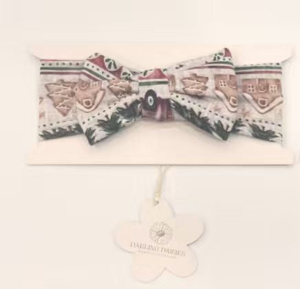 Classic Christmas Head Wrap Bow