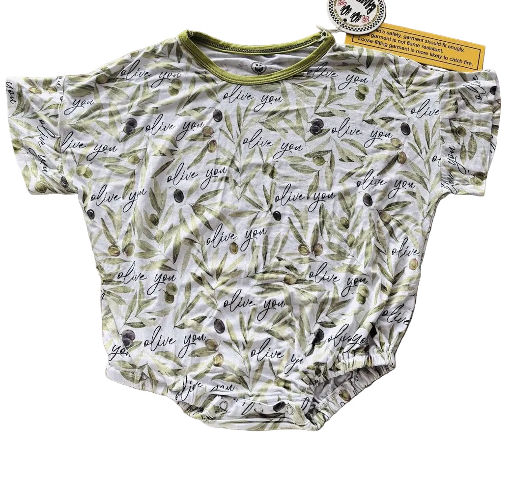 Olive You the Most Short Sleeve Bubble