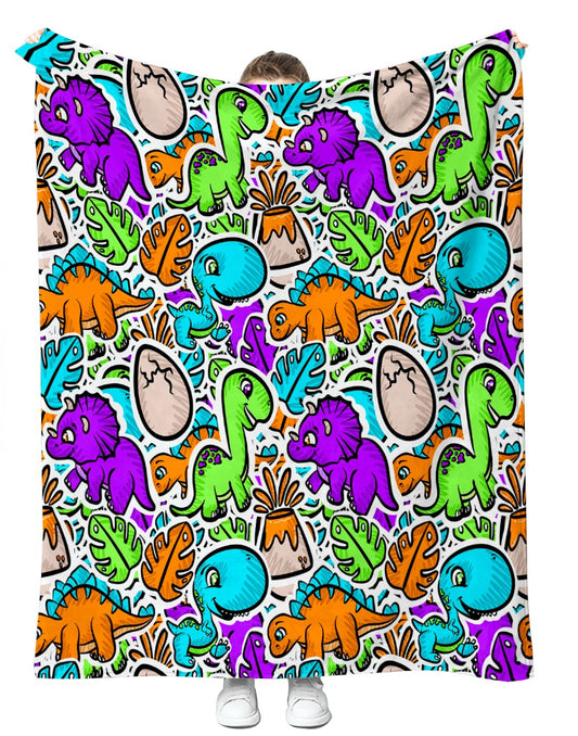 Bright Dinos Plush Blanket 50x60