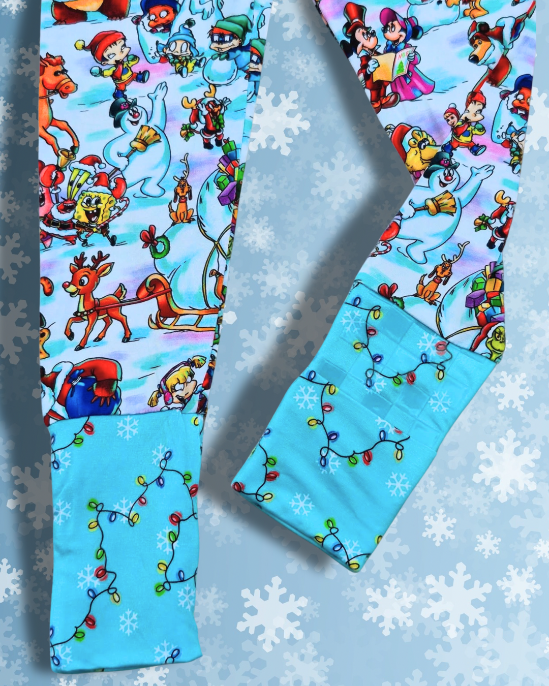 Snow Day Pajama Set - Fold Over Waist
