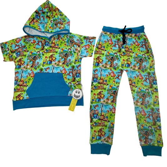 Acre Adventures French Terry Short Sleeve Hoodie Jogger Set