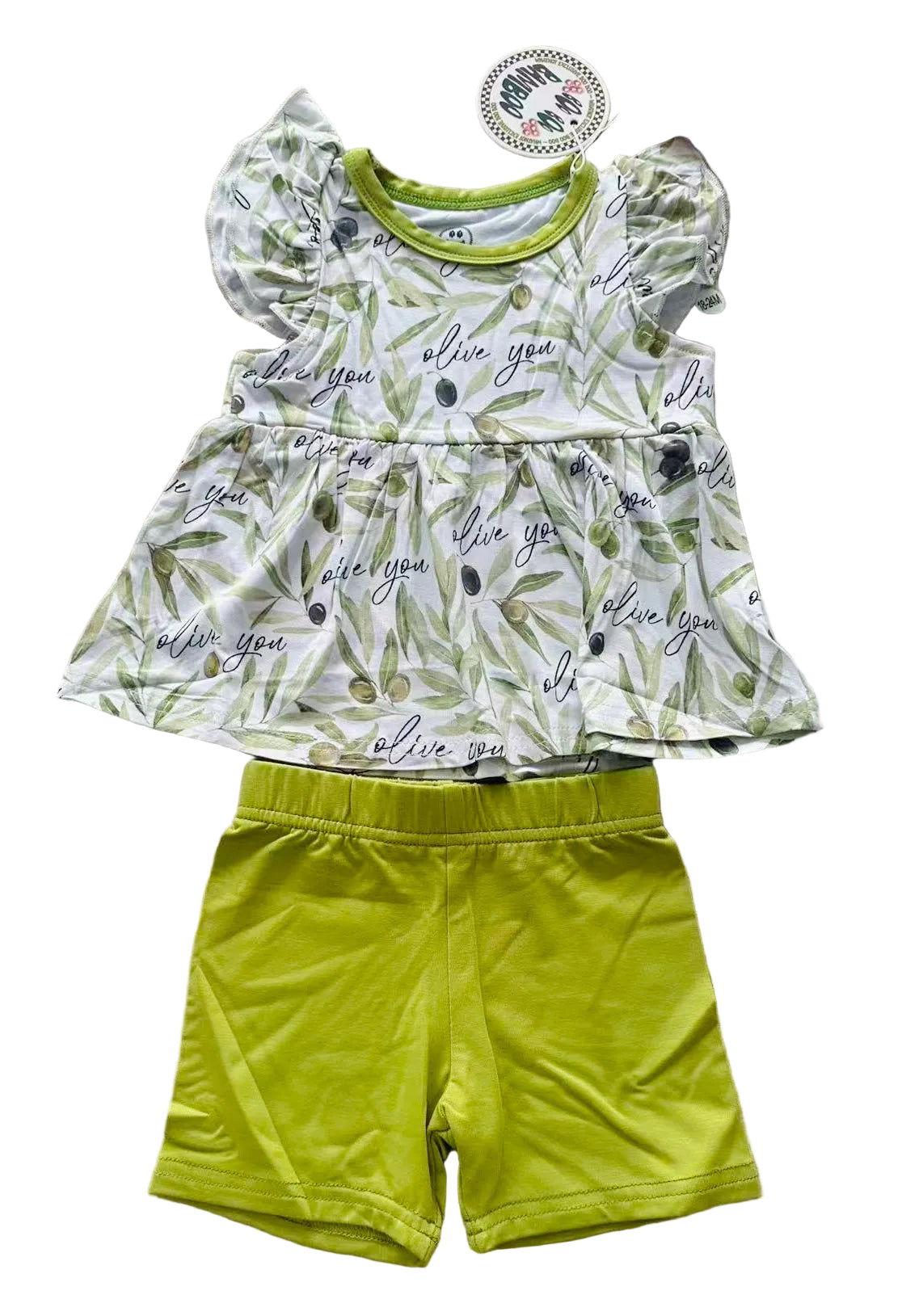 Olive You the Most Peplum Set