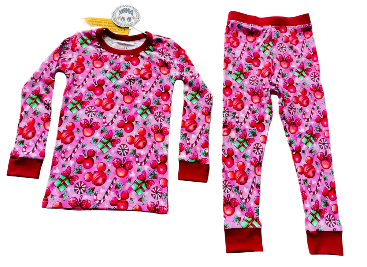 Mistletoe Magic Ribbed Pajama Set