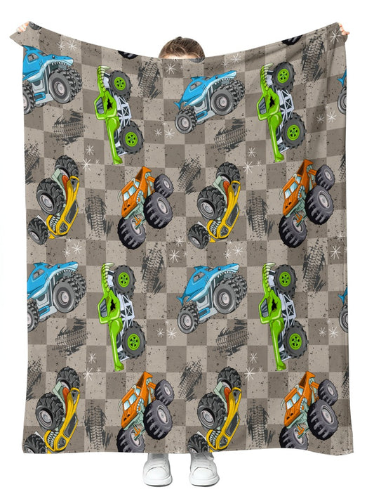 Monster Trucks Plush Blanket 50x60