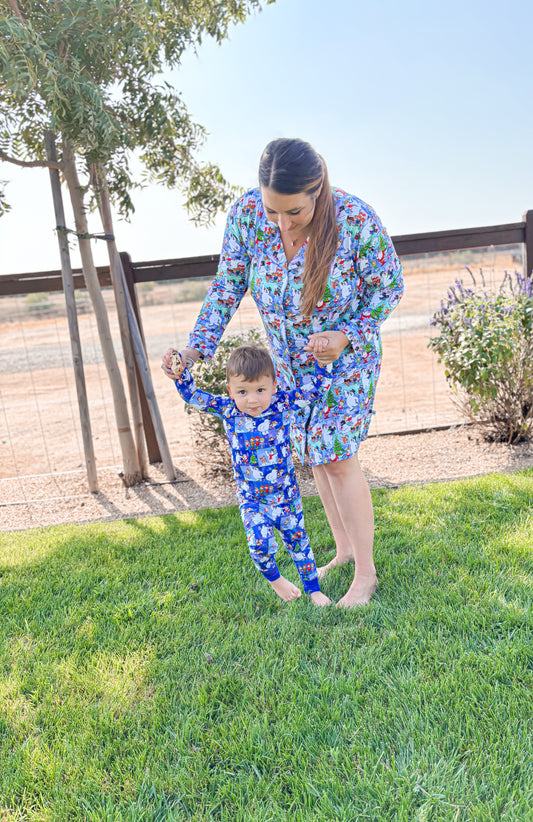 Happy Jolly Soul Button-Down Nightgown