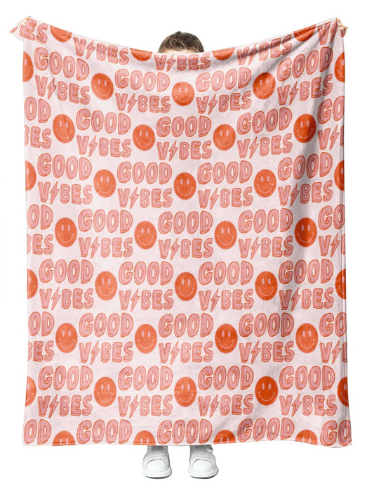 Good Vibes Plush Blanket 50x60