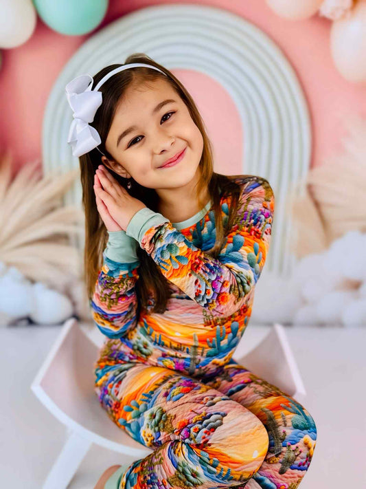 Embroidered Desert Pajama Set
