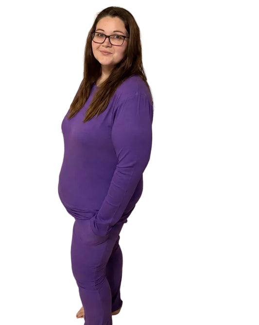 Royal Purple Ribbed Flare Set