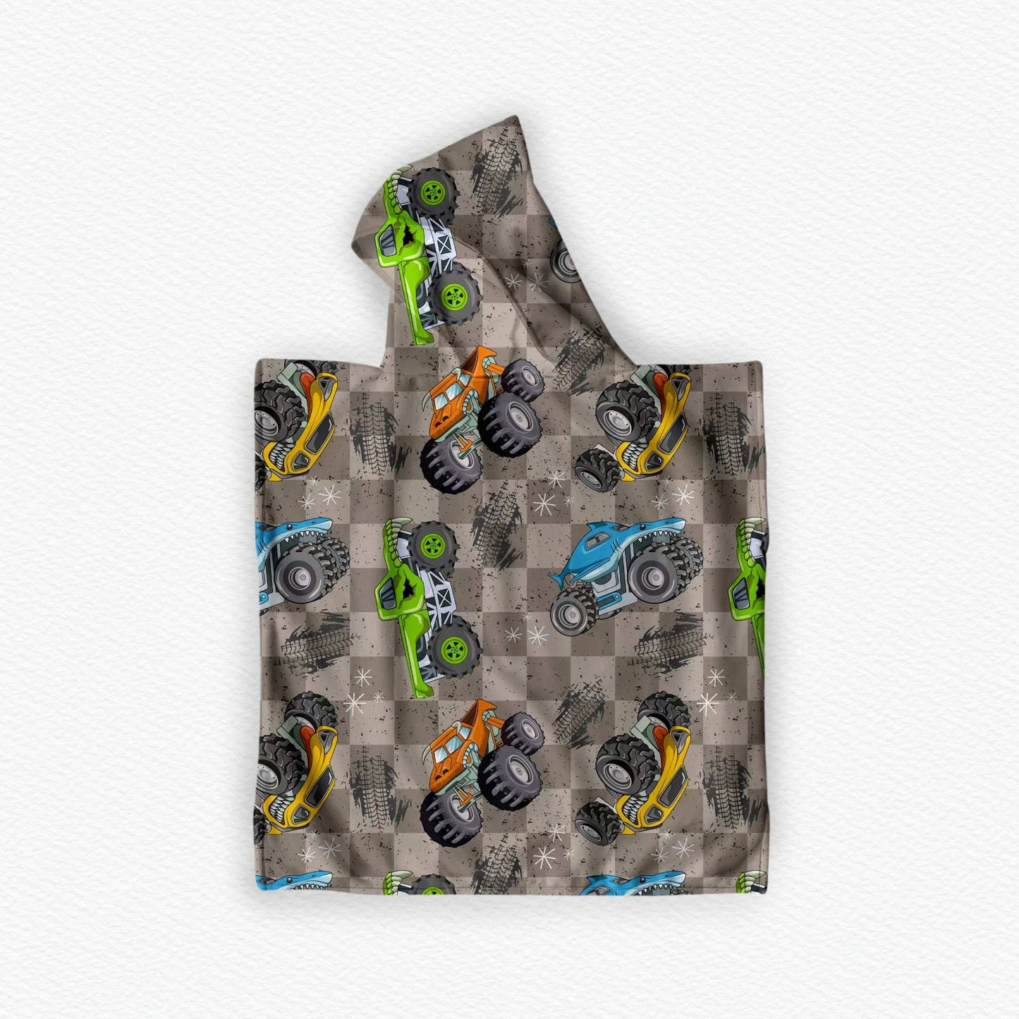 Monster Trucks Hooded Beach Towel