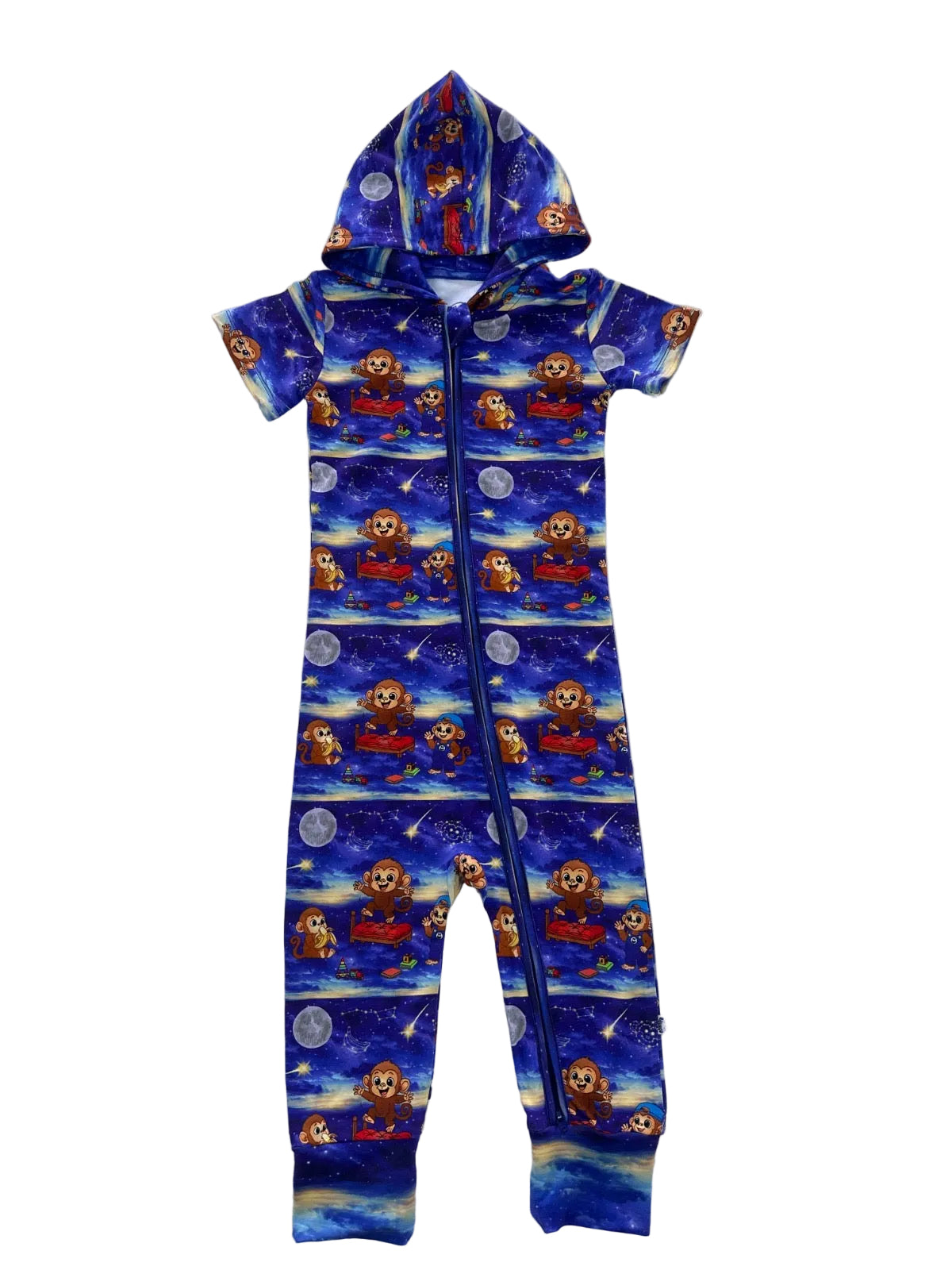 Munkee Boo Boo Short Sleeve Daywear Hooded Zippy