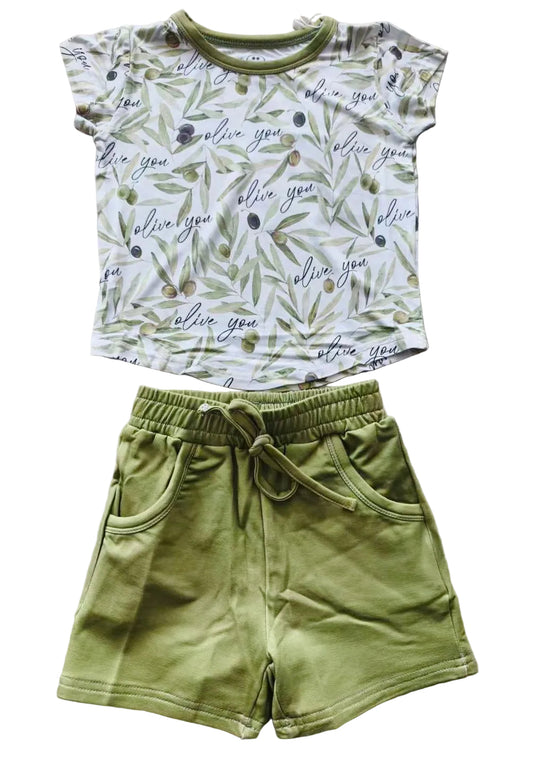 Olive You the Most Short Set