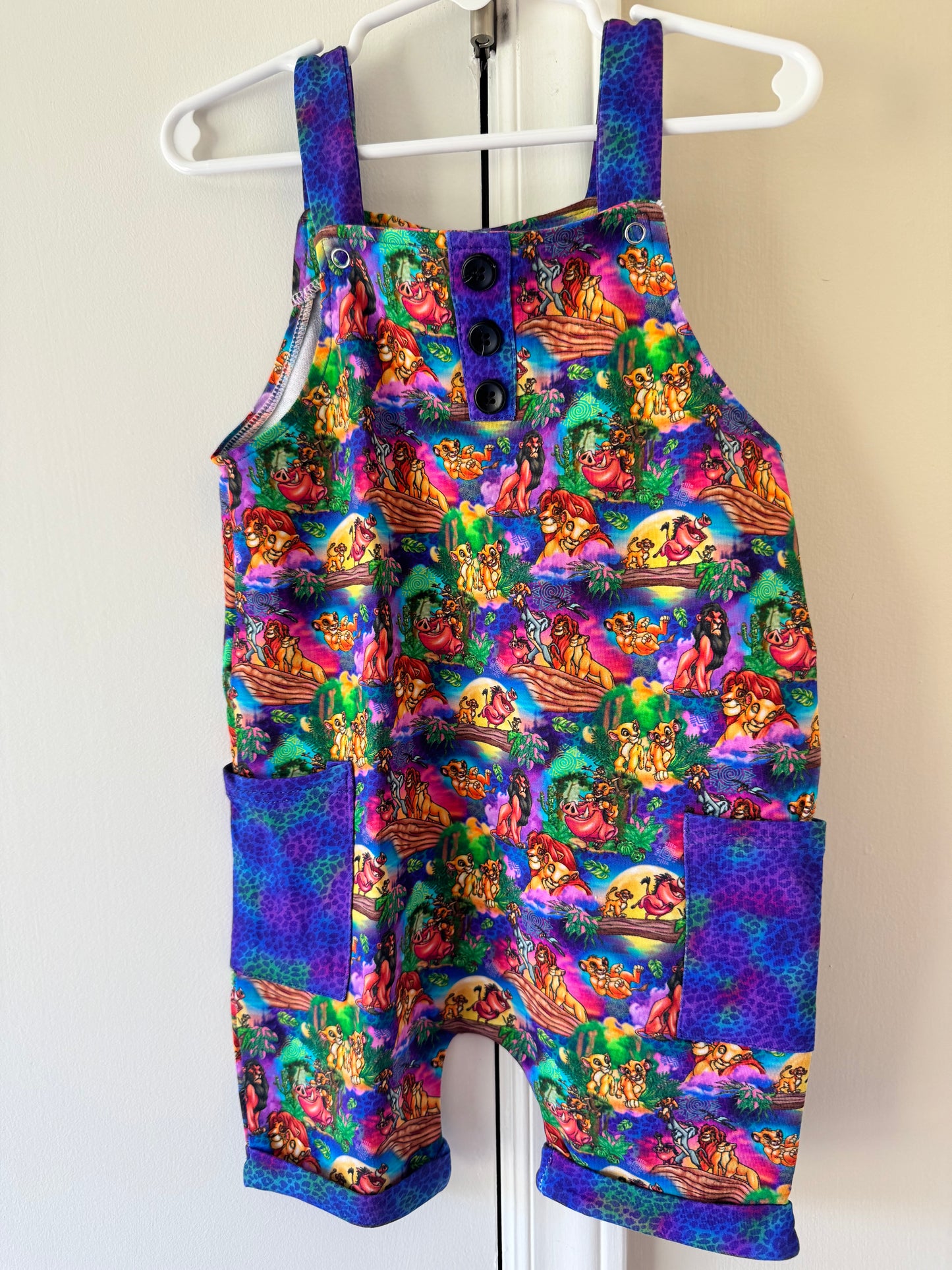 Pride Rock French Terry Short Overalls