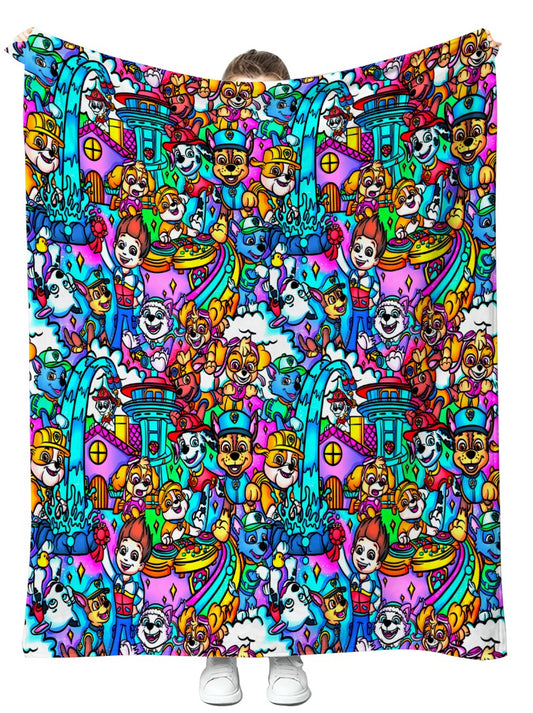 Busy Pups Plush Blanket 50x60