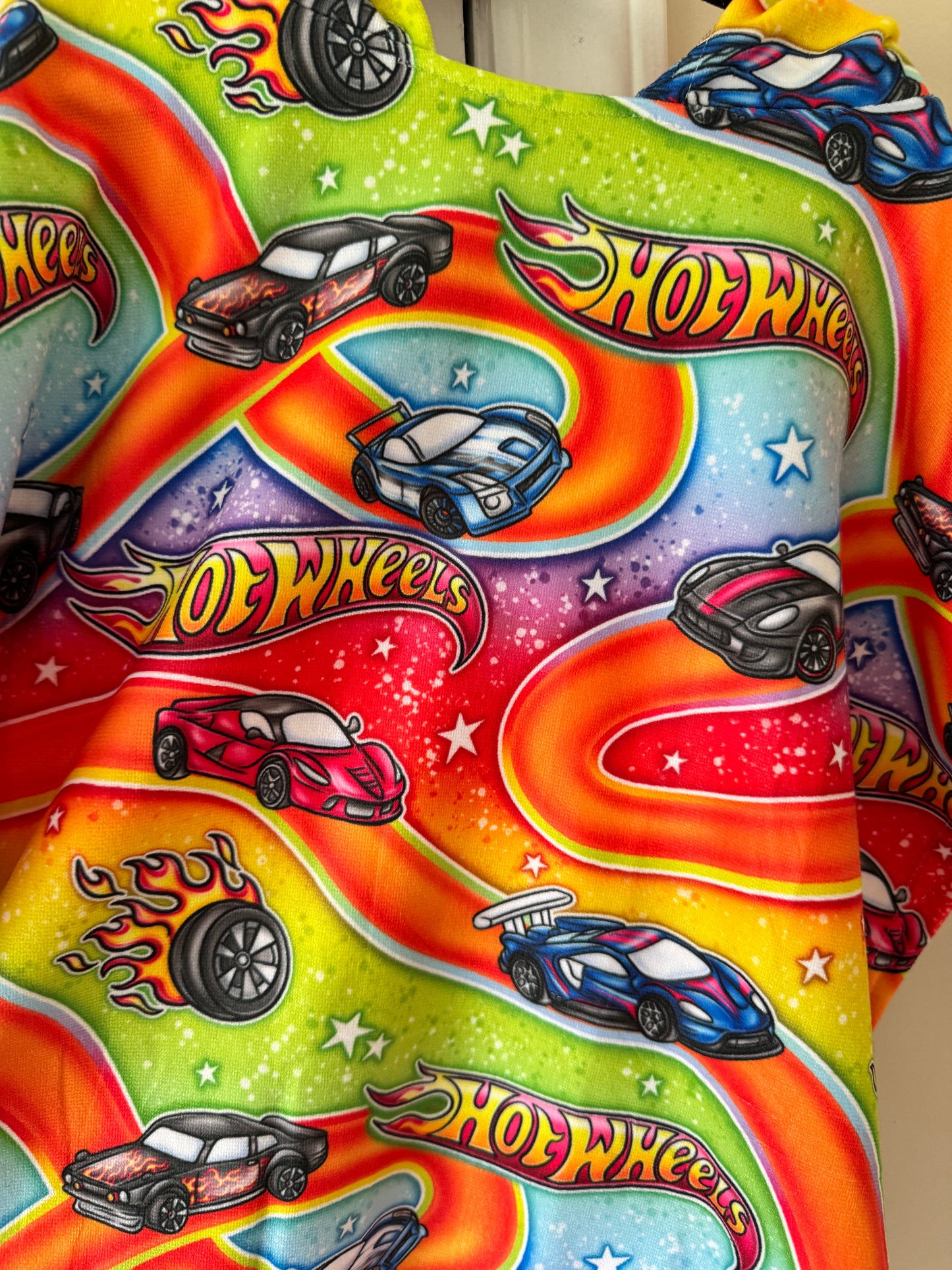 Vibrant Speed Racer Hooded Beach Towel
