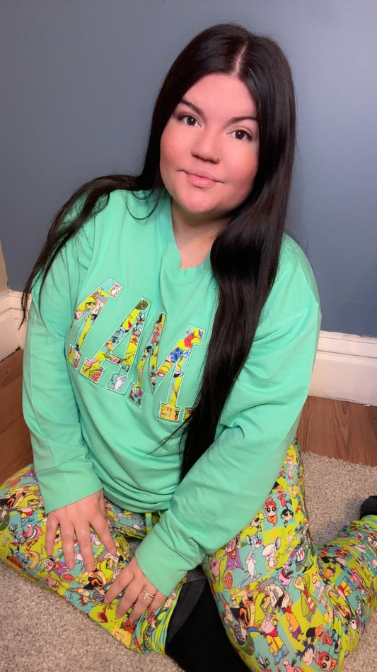 Back In My Day Mama Embroidered French Terry Crewneck