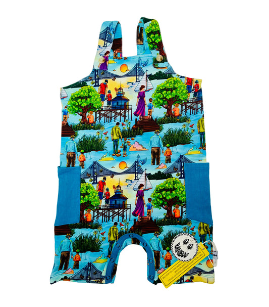 Always Near French Terry Short Overalls