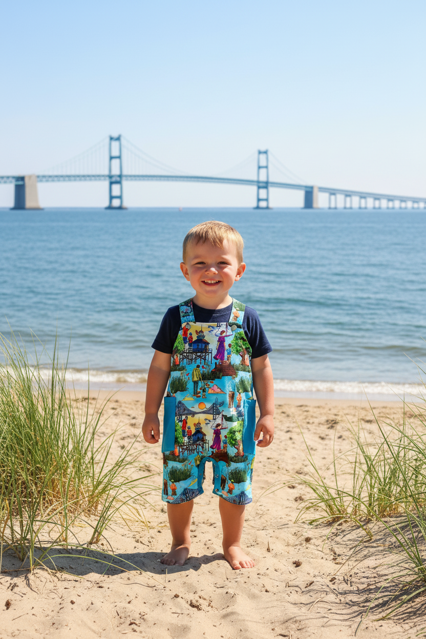Always Near French Terry Short Overalls